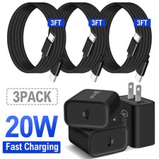 Fast USB-C Wall Charger Block  Type C to C Cable Cord For Samsung Galaxy S25 