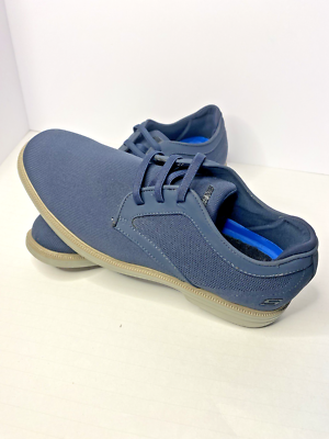 Skechers Shoes Mens 10 Relaxed Fit Dress Knit Slip On Blue Pierson Calden  66032 | eBay