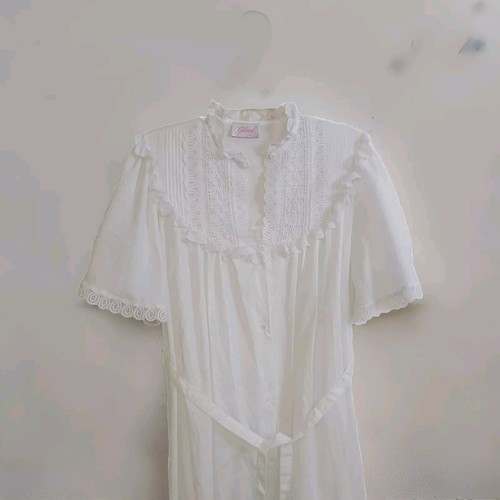 Vintage Gilead White Nightgown G6174 Small And Robe G3473 Medium Peignoir Set - Picture 3 of 19