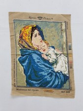 Vintage French Needle Point Motherhood Tapestry 59x44cm
