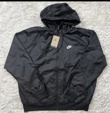Nike Windrunner Men's Black Hooded Lightweight Zip Jacket regular size medium.