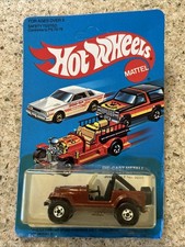 Hot Wheels 1982 Jeep CJ-7 No. 3259-0210 Malaysia NIB Unpunched Card