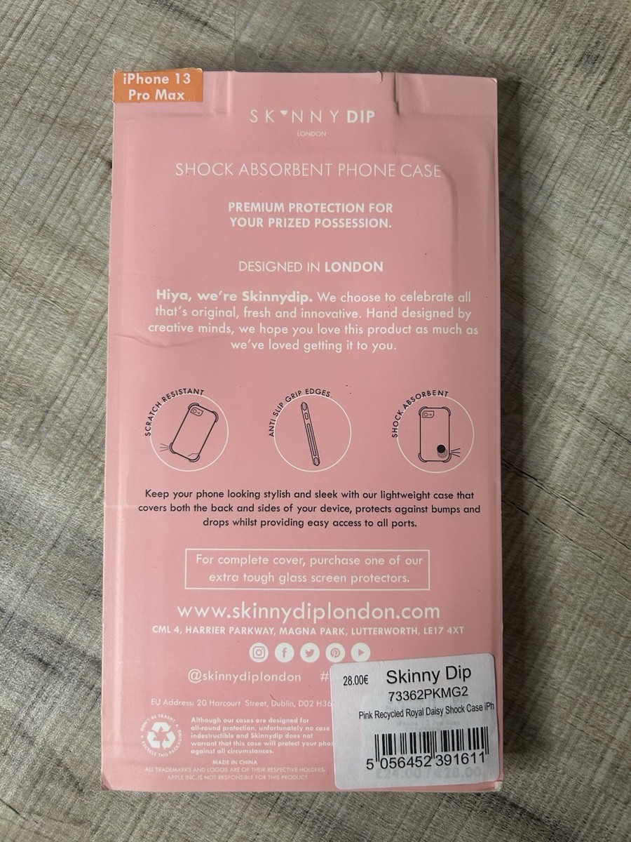 Coque Promax SkinnyDrip Pour IPhone 13 Pro Max – Rose Recyclée Motif Royal Daisy Shock (Neuve)