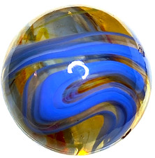DAS/JABO TRANSPARENT TYPE ELECTRIC BLUE OXBLOOD SWIRLED SHOOTER .70" BOX03/305