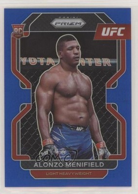 2022 Panini Prizm UFC Blue Prizm 196/199 Alonzo Menifield #157 Rookie RC 06iv