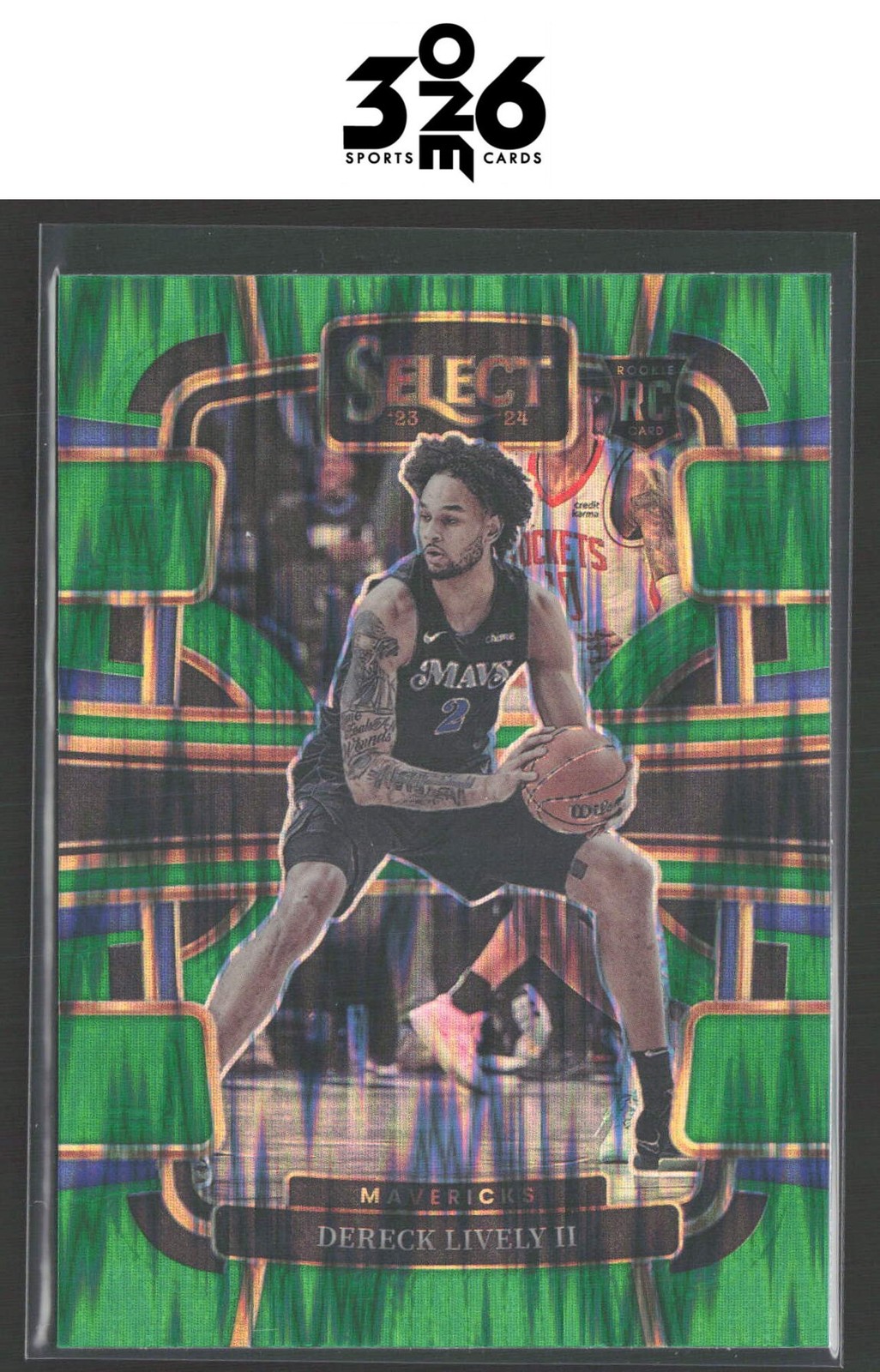 Dereck Lively II 2023-24 Panini Select Green Shock Prizms Rookie #76