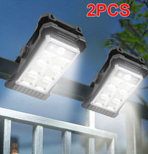 2PCS Waterproof Clip on Solar Light Outdoor Motion Sensor Gutter Security Lamp