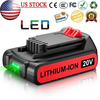 20V 4.0Ah FOR Black & Decker 20 Volt MAX Lithium-ion Battery  LBXR20 LBX20 LB20