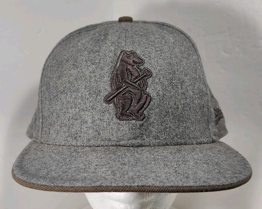 59fifty New Era Grey 7 1/2 Fitted Hat Cooperstown Chicago Cubs embroidered Cap