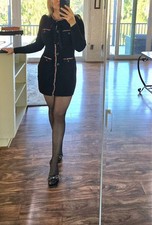 Self Portrait Lurex Knit Mini Dress Size Medium