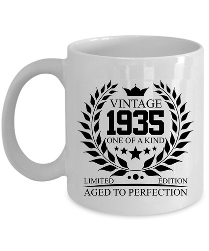 Tazza caffè edizione limitata 1935 11 oz 90° compleanno 90 anni vintage classica - Foto 1 di 6