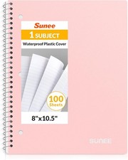 Spiral Notebook, 1-Subject, Colle Ruled Paper, x 10-1/, 100 Sheets