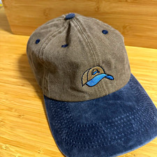 Dad Brand Adjustable Baseball Cap Hat Olive/Blue Solid Casual One Size