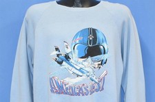 vtg 80s AMERICAS BEST US NAVY F-14 TOMCAT FIGHTER JET MILITARY SWEATSHIRT L