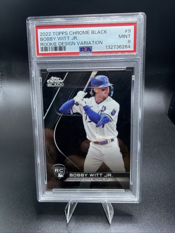 2022 Topps Chrome Black Bobby Witt Jr Design Variation PSA 9