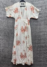 Reformation Winslow Floral Wrap Maxi Dress Pergola White Womens Size S