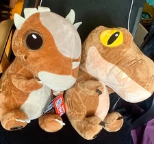 Jurassic World Plush Lot of 2 Stygimoloch & T-Rex Round 1 Exclusive NWT 14"