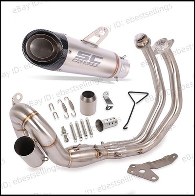 For Yamaha MT-07 YZF-R7 FZ07 Whole Exhaust Pipe System Header Pipe Tail Muffler