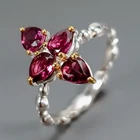 Handmade Natural Rhodolite Ring 925 Sterling Silver Size 5.75 /R472724