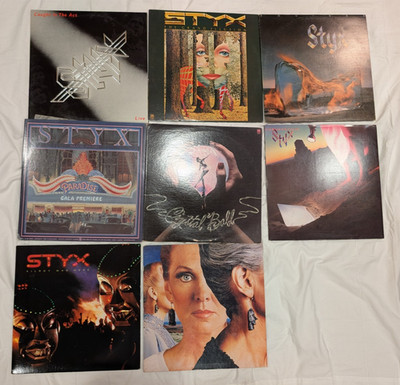 Styx 8 LP Caught Act Grand Illusion Kilroy Pieces of Eight Equinox Cornerstone
