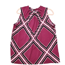 Croft & Barrow Women’s Medium Burgundy Sleeveless Tank Top Dressy Work Blouse So