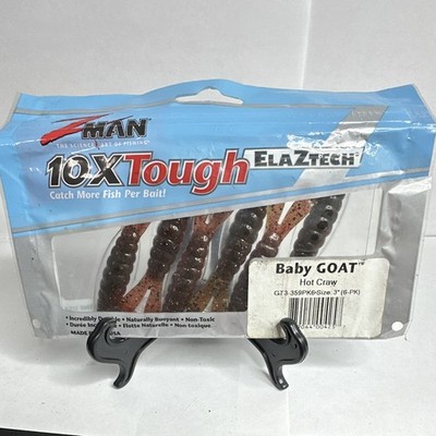 Z-Man Baby GOAT Soft Plastic Creature Bait ElaZtech 3'' Hot Craw 6pk GT3-359PK6