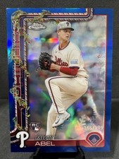 2025 Topps Holiday Chrome Blue /199 Refractor Mick Abel RC #HC111 Phillies Card
