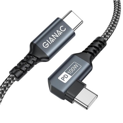 USB C Kabel 3m 100W Schnellladen USB Typ C Kabel 90 Grad Nylon
