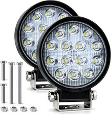Round LED Offroad Flood Fog Light Bar for Truck, 4.5", 84W