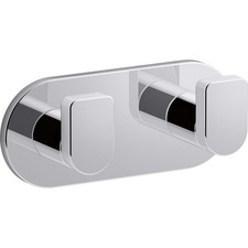 KOHLER 73146-Cp Composed Double Robe Hook, Polished Chrome