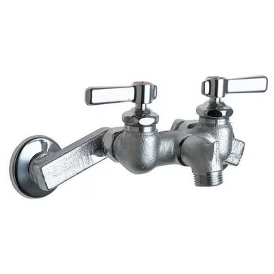 Chicago Faucet 305-Rcf Straight Service Sink Faucet, 4'' To 8-3/8'' Mount,