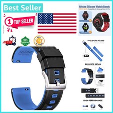 Durable Waterproof Silicone Watch Band 18mm-24mm, Unique Design for Active Users