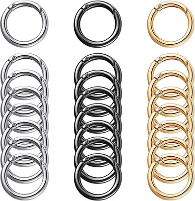 24 Pcs Mini Locking Carabiner Mini Carabiner Clip Keychain Rings Small Carabiner