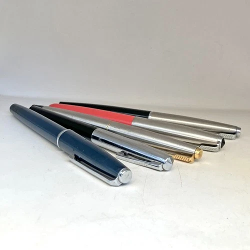 Lot of Vintage Fountain Pens Parker Arrow 41 45 Platignum's Silverline Shaeffer - product listing photo