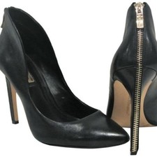 Womens BCBG Generation Black Leather Gold Det...