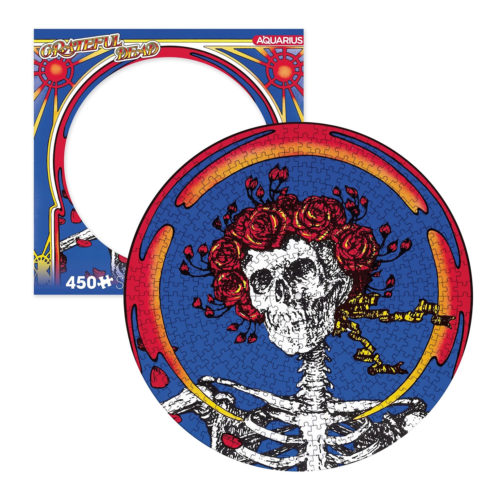 AQUARIUS Grateful Dead Skull - Roses Record Disc Puzzle 450 Piece Jigsaw Puzzle 3990₽