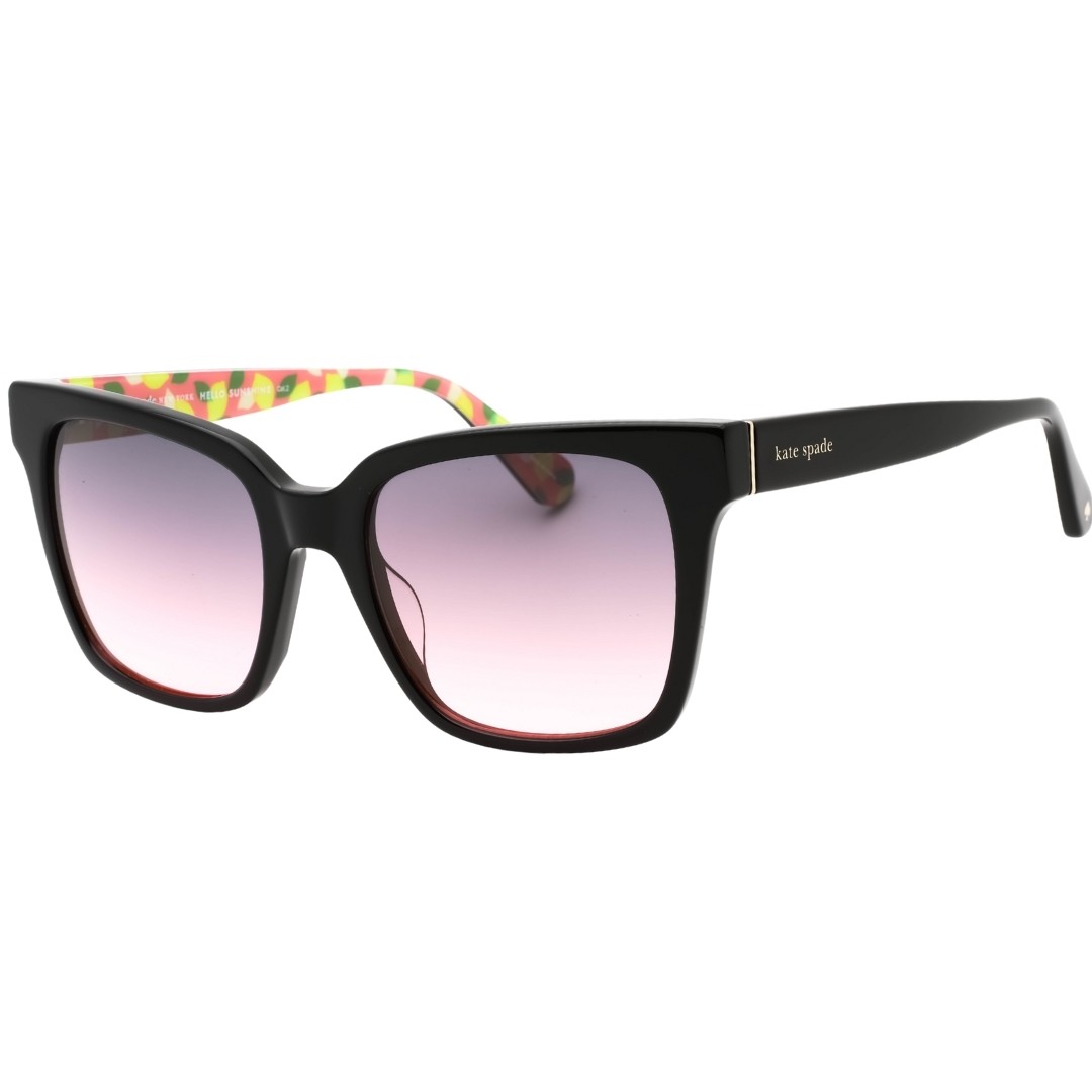 Kate Spade Harlow/G/S Grey Fuchsia Lens Black Sunglasses thumbnail 2