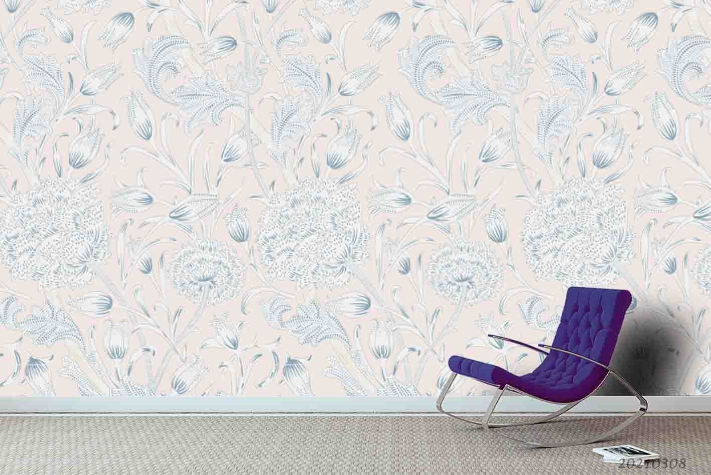 3D Flowers Plantation Pattern Wall Murals Wallpaper Murals Wall Sticker