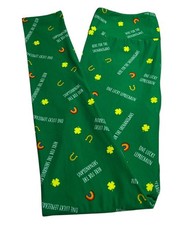 Lularoe Leggings OS One Size St Patrick GREEN Colorful SHAMROCK RAINBOW Irish