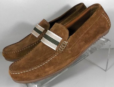 594350 MS50 NATHAN MEN'S SHOES SIZE 9 M BROWN SUEDE DRIVER JOHNSTON & MURPHY