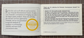 Ice Hockey Instruction Manual for NES Nintendo OEM NES-HY-USA Booklet
