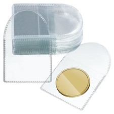 Plastic Coin Protectors Clear Coin Pouches Single Pocket Coin Sleeves Holders