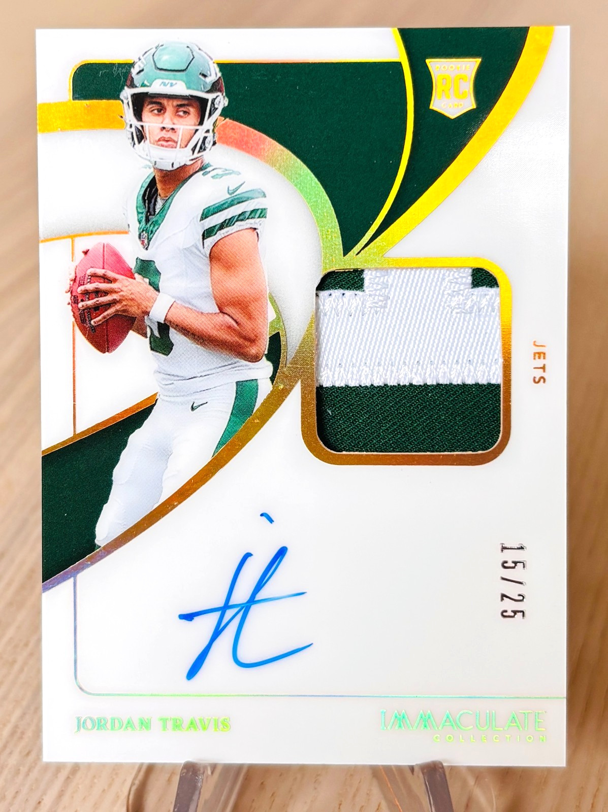 Jordan Travis Panini Immaculate Collection #105 Autograph Patch Gold