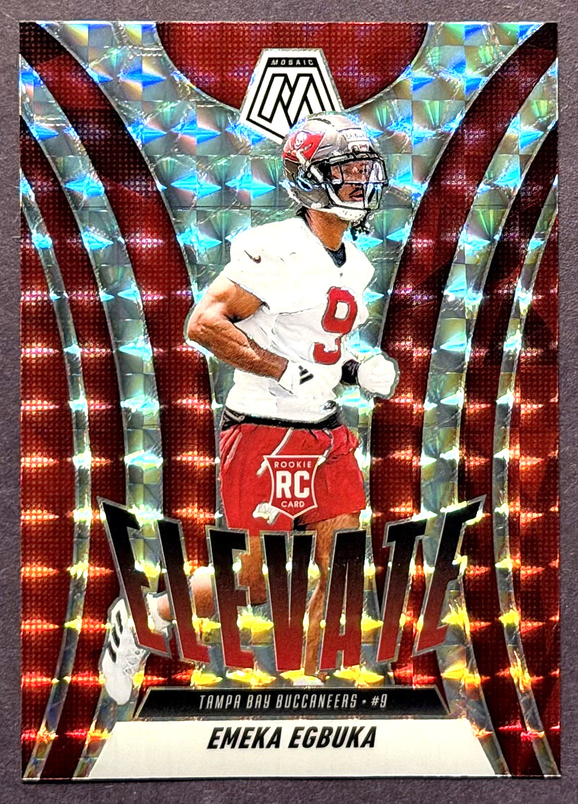 Emeka Egbuka SILVER MOSAIC RC Elevate #2 2025 Panini Mosaic Buccaneers