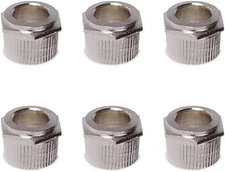 StewMac 3/8" Conversion Guitar Tuner Bushing, Hex, Nickel, Set of 6