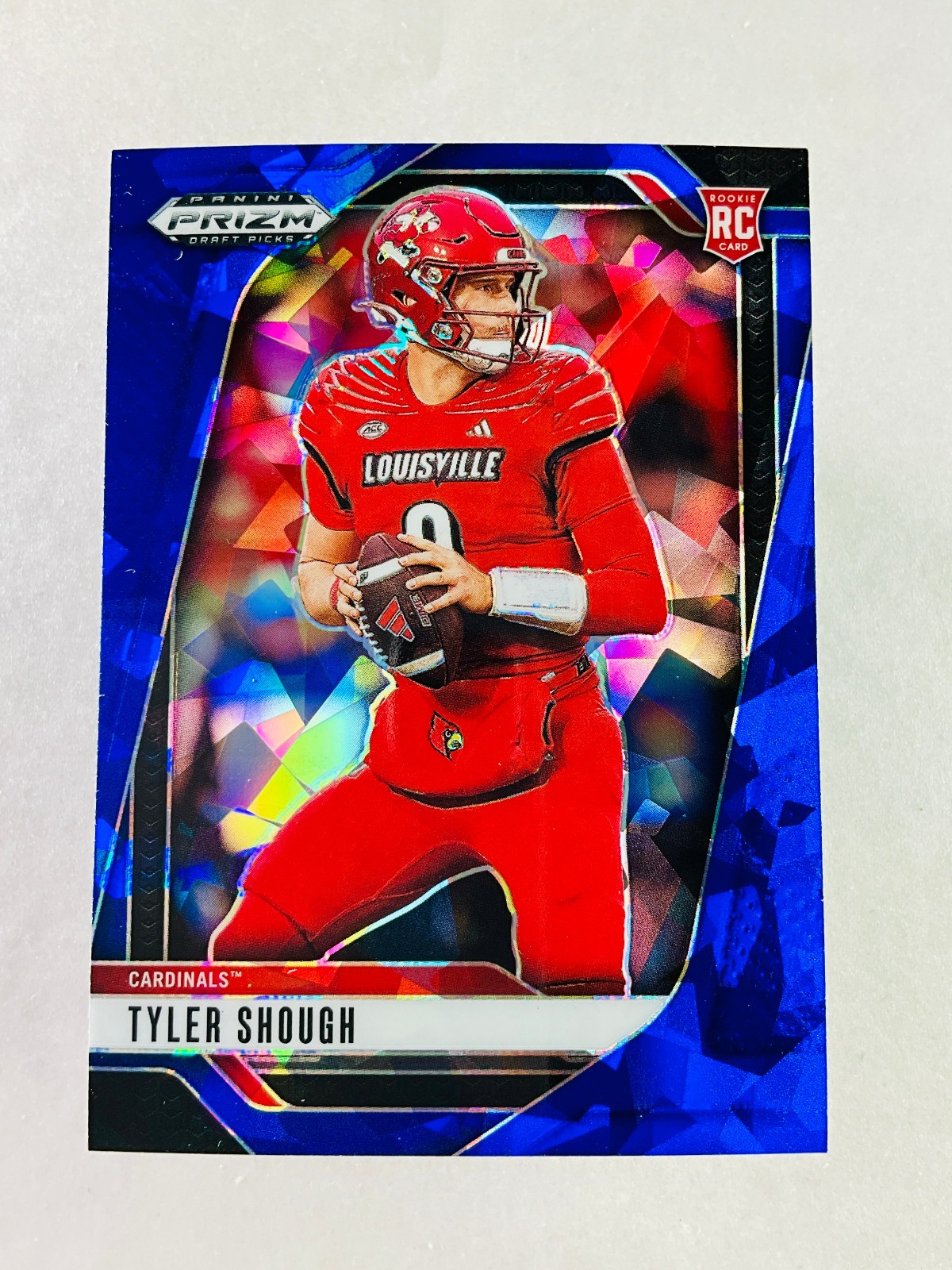 2025 Prizm Draft Picks Tyler Shough Blue Cracked Ice /149 Saints Louisville #49