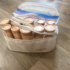 Conair Hot Rollers HS10XIR Heated Beige Set with Case and Clips
