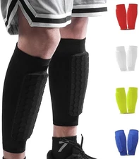 Soccer Shin Guards Shin Pads for Kids Youth Adult Calf Compression Splint Sleeve