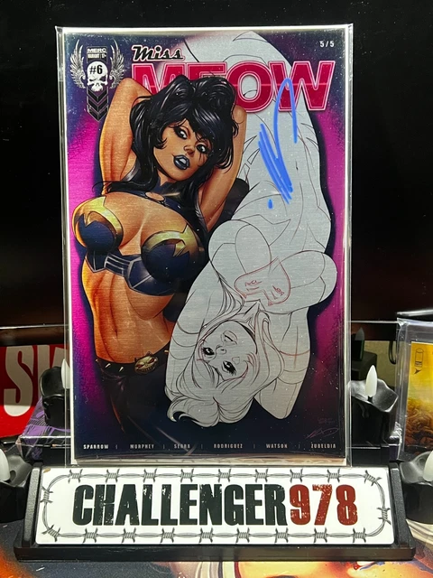 MISS MEOW #6 Ale Garza METAL SIGNED Trade-Dress w/ COA - #5 / 5