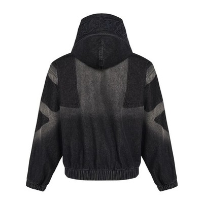 adidas Originals FW25 Denim Jacket Loose Fit Zip Sports Hoodie
